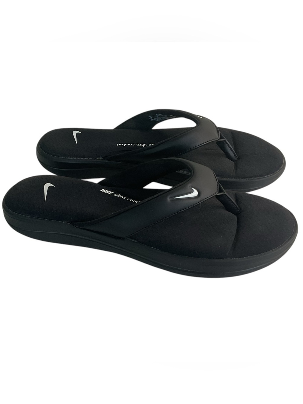 Nike Ultra Comfort Women’s Size 8 Black Thong Flip Flop Sandals Cushioned